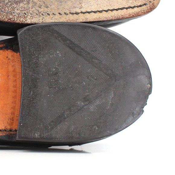 Allen Edmonds McClain Black Leather Wingtip Oxford Brogue Goodyear USA Mens 8.5 - Picture 14 of 16